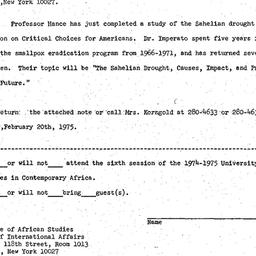 Announcements, 1975-02-24. ...