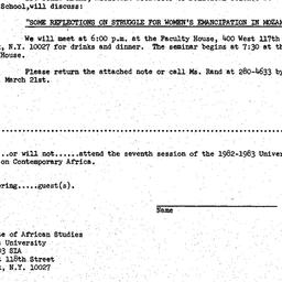 Announcements, 1983-03-21. ...