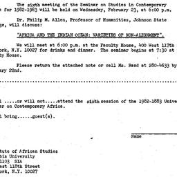 Announcements, 1983-02-23. ...