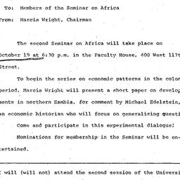 Announcements, 1972-10-03. ...