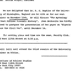 Announcements, 1972-11-02. ...