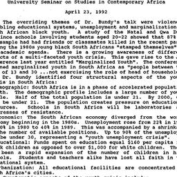 Minutes, 1992-04-23. Studie...