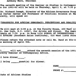 Announcements, 1992-03-24. ...
