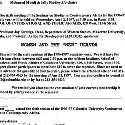 Announcements, 1997-04-02. ...