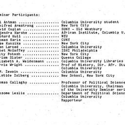 Minutes, 1985-09-23. Studie...