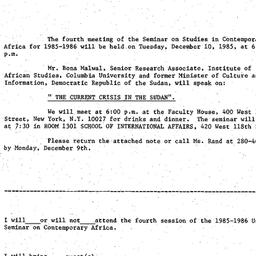 Announcements, 1986-03-18. ...