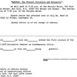Announcements, 1977-09-19. ...