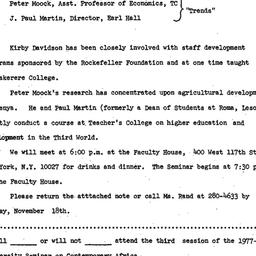 Announcements, 1977-11-21. ...