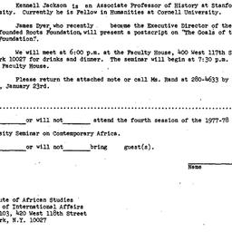 Announcements, 1978-01-25. ...