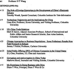 Schedules, China: Internati...