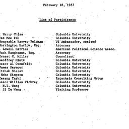 Minutes, 1987-02-18. China:...