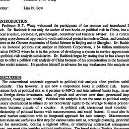 Minutes, 1995-03-15. China:...