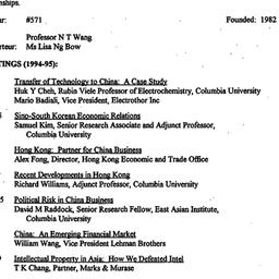 Schedules, China: Internati...