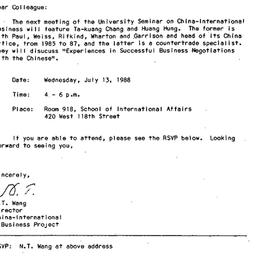 Announcements, 1988-06-20. ...