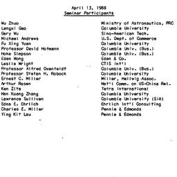 Minutes, 1988-04-13. China:...