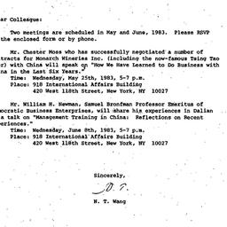 Announcements, 1983-05-25. ...