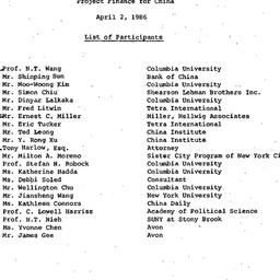Minutes, 1986-04-02. China:...