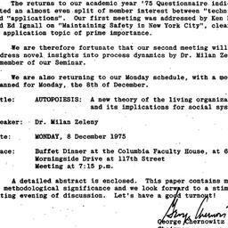 Announcements, 1975-11-24. ...