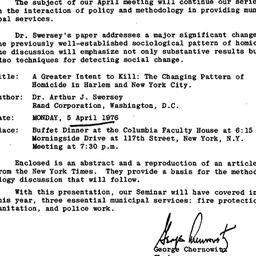 Announcements, 1976-03-15. ...