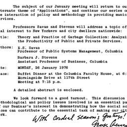 Announcements, 1975-12-29. ...