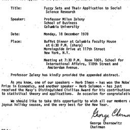 Announcements, 1978-12-06. ...