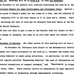 Announcements, 1963-10-31. ...