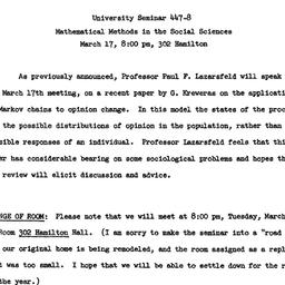 Announcements, 1964-03-11. ...