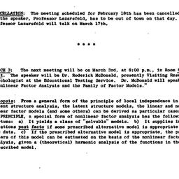Announcements, 1964-02-13. ...