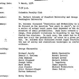 Minutes, 1974-03-04. Mathem...