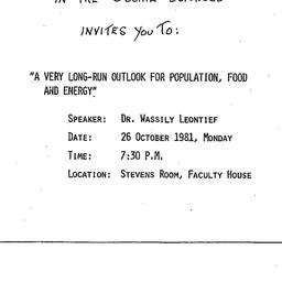 Announcements, 1981-10-26. ...