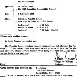 Announcements, 1981-01-23. ...