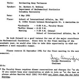 Announcements, 1981-04-23. ...