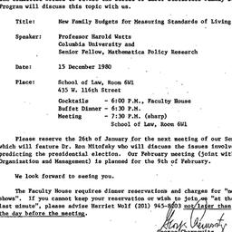 Announcements, 1980-11-26. ...