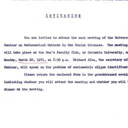 Announcements, 1971-03-22. ...