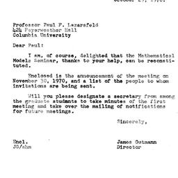 Correspondence, 1970-10-29....