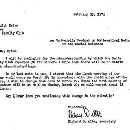 Correspondence, 1971-02-23....