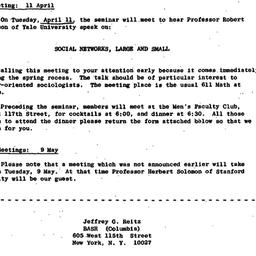 Announcements, 1967-03-27. ...