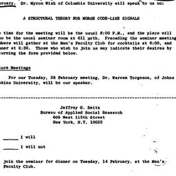 Announcements, 1967-02-07. ...