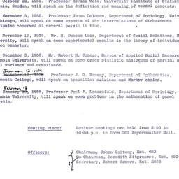 Announcements, 1958-10-09. ...