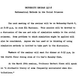 Announcements, 1963-02-25. ...
