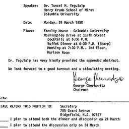 Announcements, 1980-03-07. ...