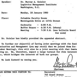 Announcements, 1980-01-08. ...