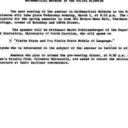 Announcements, 1961-02-15. ...