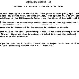 Announcements, 1961-03-29. ...