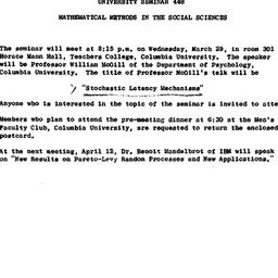 Announcements, 1961-03-17. ...