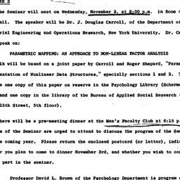 Announcements, 1964-10-19. ...