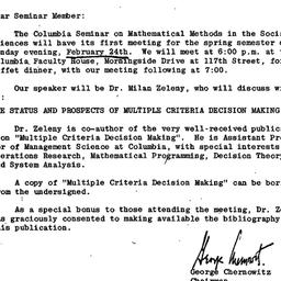 Announcements, 1975-01-30. ...