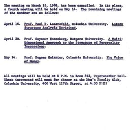 Announcements, 1968-03-19. ...