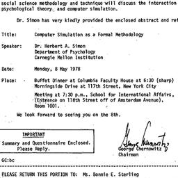 Announcements, 1978-04-21. ...