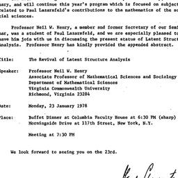 Announcements, 1978-01-10. ...